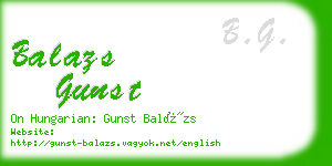 balazs gunst business card